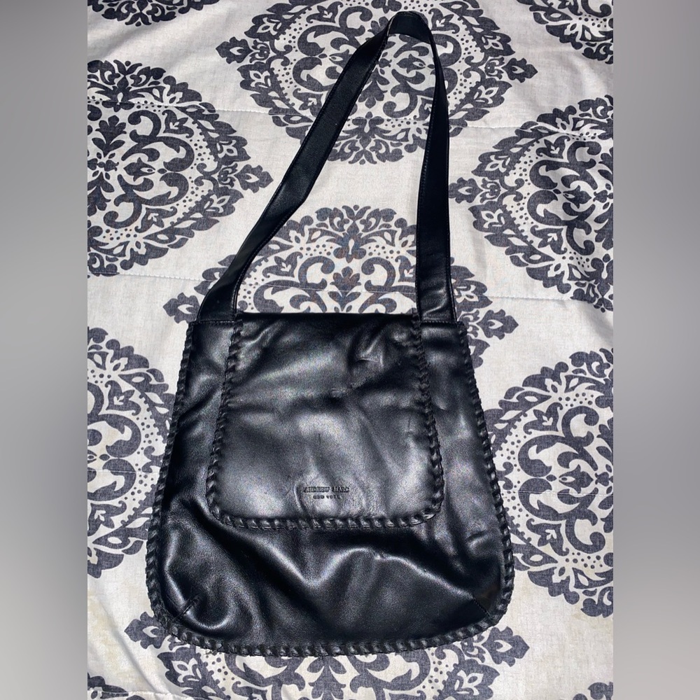 Andrew Marc New York Black Leather Shoulder Bag
